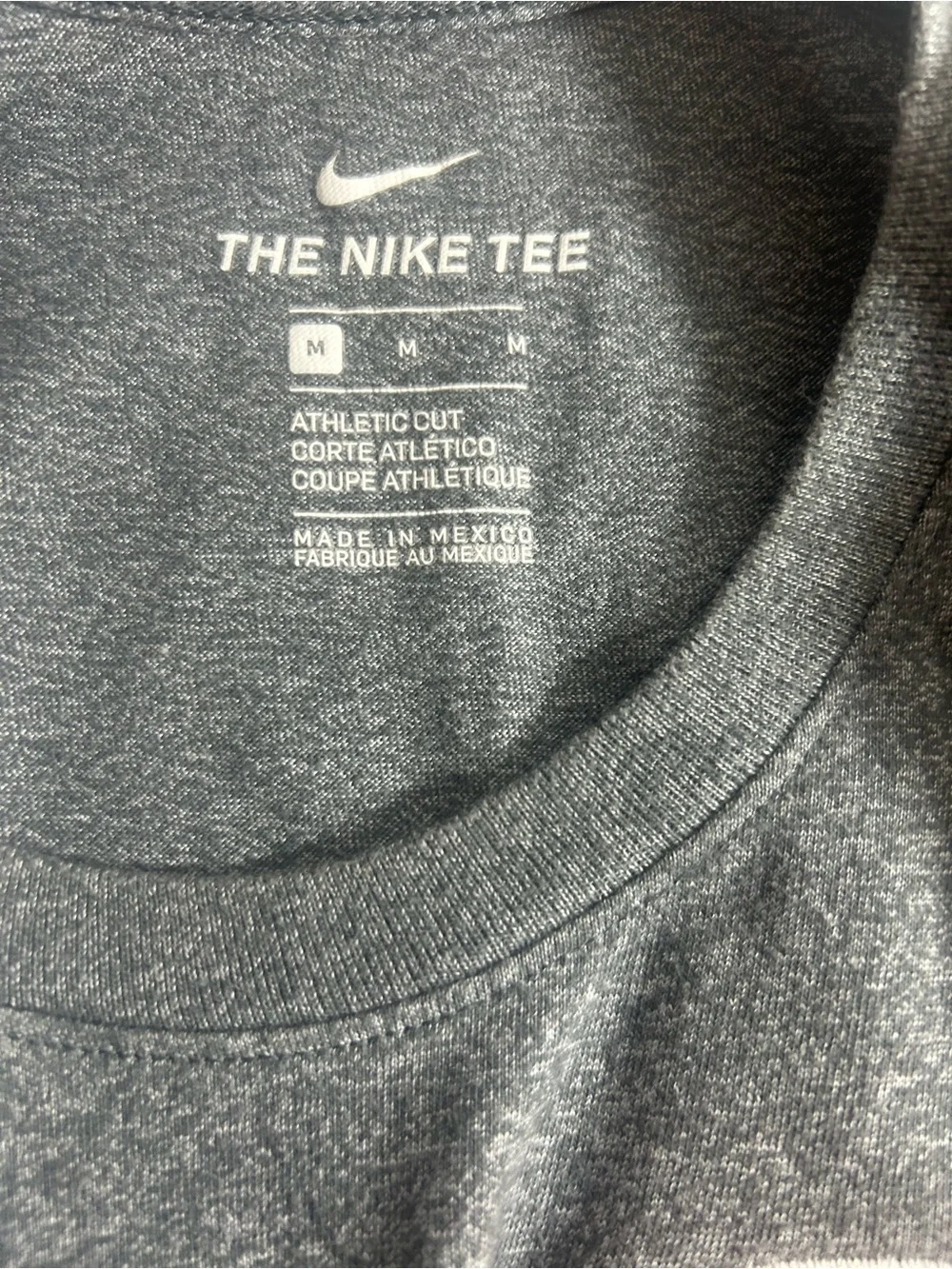 Nike Gray Short-Sleeve Crewneck T-Shirt with Red and Yellow State Patch